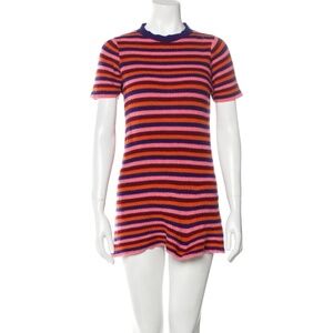 The Elder Statesman Cashmere Striped Mini Dress (S)